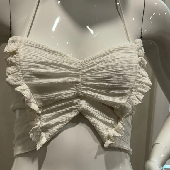 FREE PEOPLE ENDLESS SUMMER FLY AWAY HALTER CROPPED TOP - Picture 5 of 7